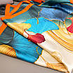 Косинка шовкова хустка на шию на сумку жіночий атласний шаль з принтом шовк-армані, фото 6