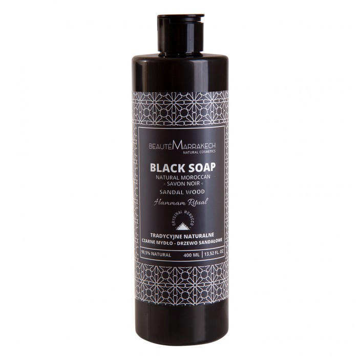 Beaute Marrakech Savon Noir Натуральне чорне мило для душу аромат сандалового дерева, 400 мл