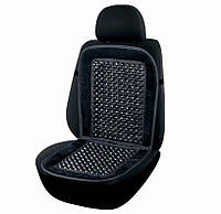 Накидка на сидения массажер (круглая косточка+велюр) 89x41,5см черная Elegant EL 100 658