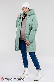 Зимове пальто 2 в 1 для вагітних з додатковою вставкою для животика "Eyla" S Юла Мама М'ятний