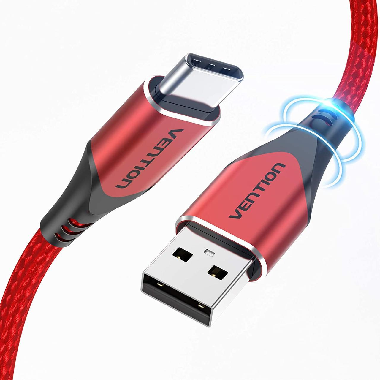Кабель зарядний Vention USB Type C 3A 18 W в обплетенні 1.5 м Red (CODRG)