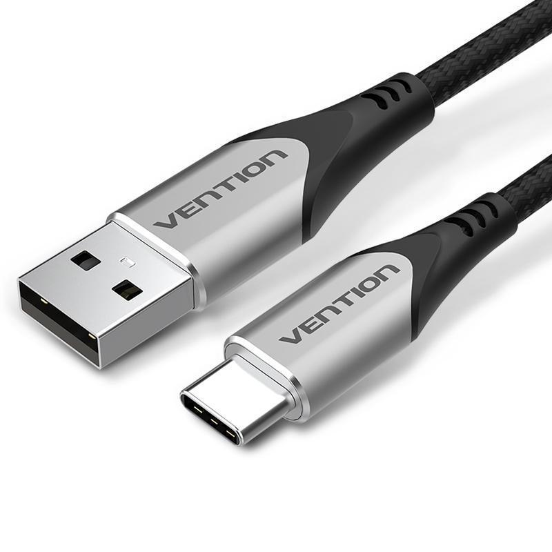 Кабель зарядний Vention USB Type C 3A 18 W в обплетенні 3 м Black (CODHI)
