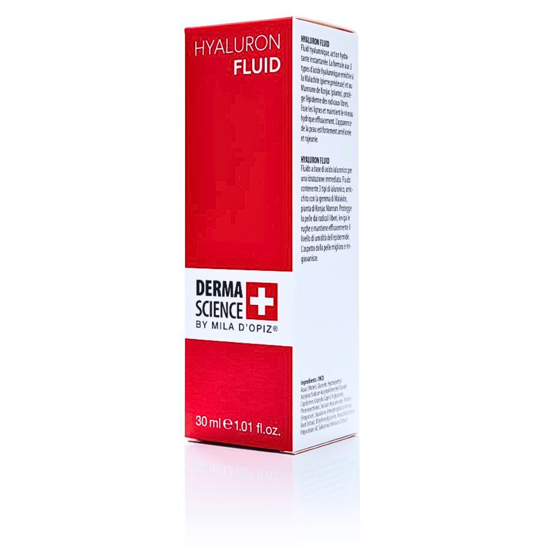 Антивіковий Hyalyronic3 Fluid Гіалуроновий Флюїд Derma Science by Mila D`Opiz Vivasan Switzerland 30 мл