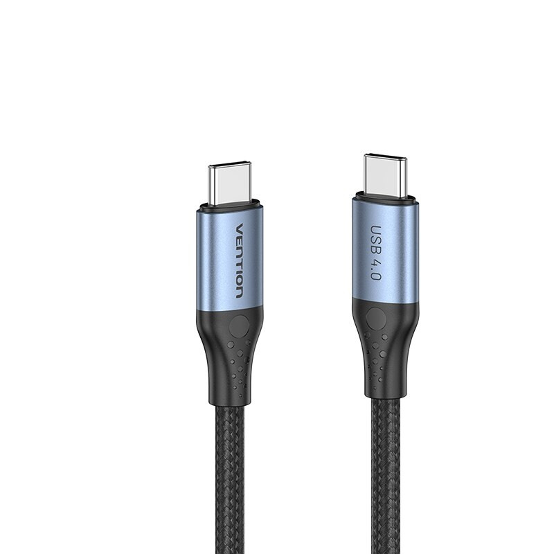 Кабель зарядный Vention USB Type-C 4.0 Thunderbolt 4 8K 60Hz PD3.1 240W 5A 40Gbps 1 м Black (TAVHF)