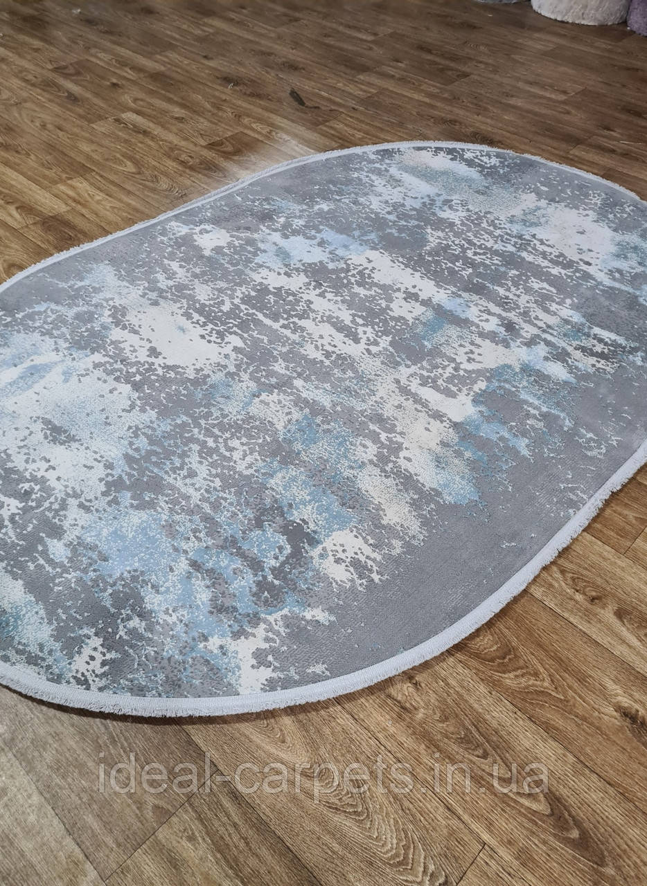 Кілім 2х3м овал Luxury 0247 Блакитний, фото 1
