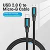 Кабель для синхронізації Vention USB Type C — Micro USB 2 м Black (COVBH), фото 2