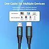 Кабель для синхронізації Vention USB Type C — Micro USB 2 м Black (COVBH), фото 7