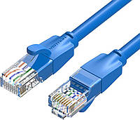 Высокоскоростной интернет кабель Vention Cat6 Ethernet сетевой шнур патч-корд 1000 Мбит/с 0.5 м Blue (IBELD)