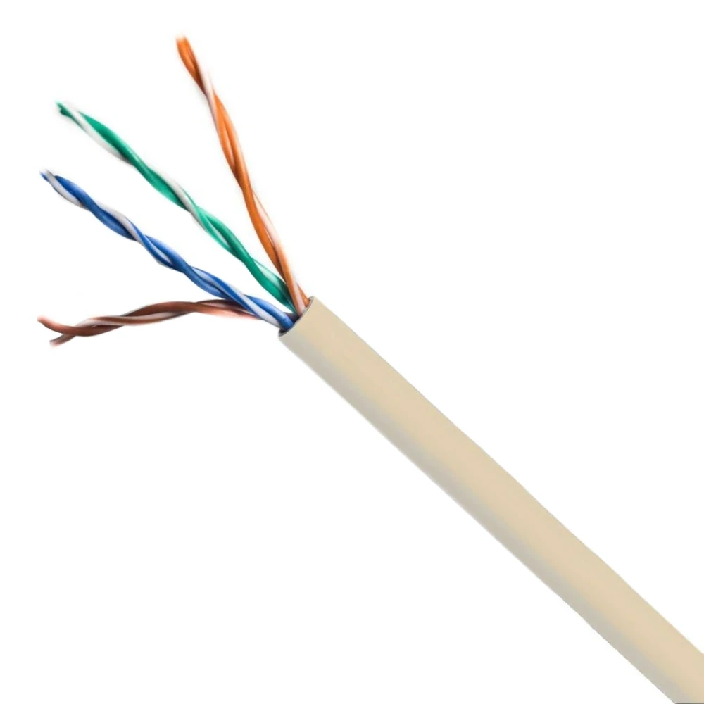 Мідь безгалогенна LSZH 4х2х24 AWG (70328) бухта 305м. Жовтий ЗЗКМ ЗЗКМ Кабель UTP Cat. 5e U/UTP LSZH, фото 1