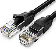 Интернет кабель Vention Cat6 UTP Ethernet сетевой шнур патч-корд 1000Mpbs 250MHz 1м Black (IBEBF)
