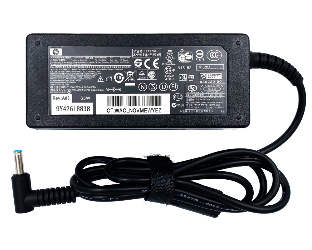 Зарядний пристрій для ноутбука HP 19.5V 3.33A 65W 4.5*3.0 pin