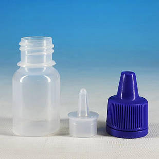 Флакон Прозорий 10 мл. зі вставкою крапельницею і Фіолетовой кришкою