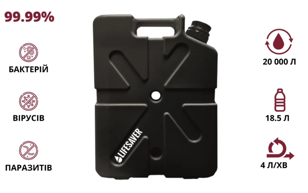 Каністра для очищення води LifeSaver LifeSaver Jerrycan Black