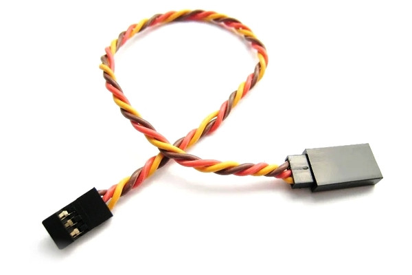 Подовжувач для сервоприводу скркучений JR Female - JR Male 22AWG AMASS кабель довжиною 90 см - 50 шт.