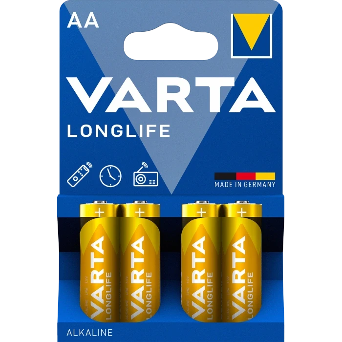 Батарейка Varta VARTA LONGLIFE AA BLI 4 ALKALINE