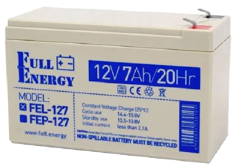 Акумулятор гелевий 12В 20 А•г для ДБЖ Full Energy Full Energy FEL-1220