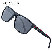 Солнцезащитные очки BARCUR Sports TR90 BC2139 Black поляризационные для мужчин и женщин