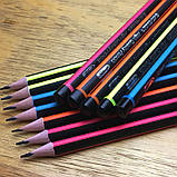 Олівець графітний HB трикутний "Смугастий" Acmeliae 43511, фото 3