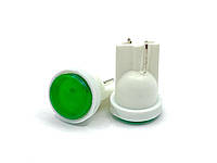 Лампа T10(W5W)БЦ 12V LED COB green 6 chip (Сплошной свет)