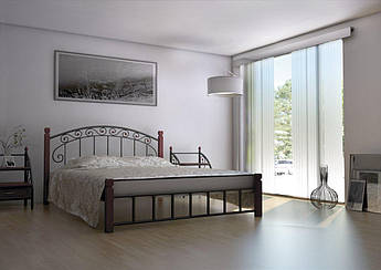 Металеві ліжка Афіна з ніжками з дерева, Метал-дизайн, 180х200 см