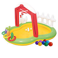 Детский надувной игровой центр Bestway 53065 "Ферма", 175 х 147 х 102 см, с надувными кольцами, игрушками bs