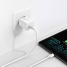 Зарядка type c для телефону Айфона Baseus Super Silicone PD 30W Type-C вихід Білий (CCSUP-J02), фото 5