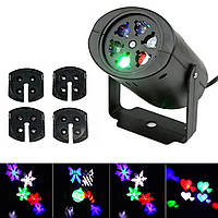 Лазерный проектор со сменными слайдами LED Stage Light Новогодние мотивы (черный) bs