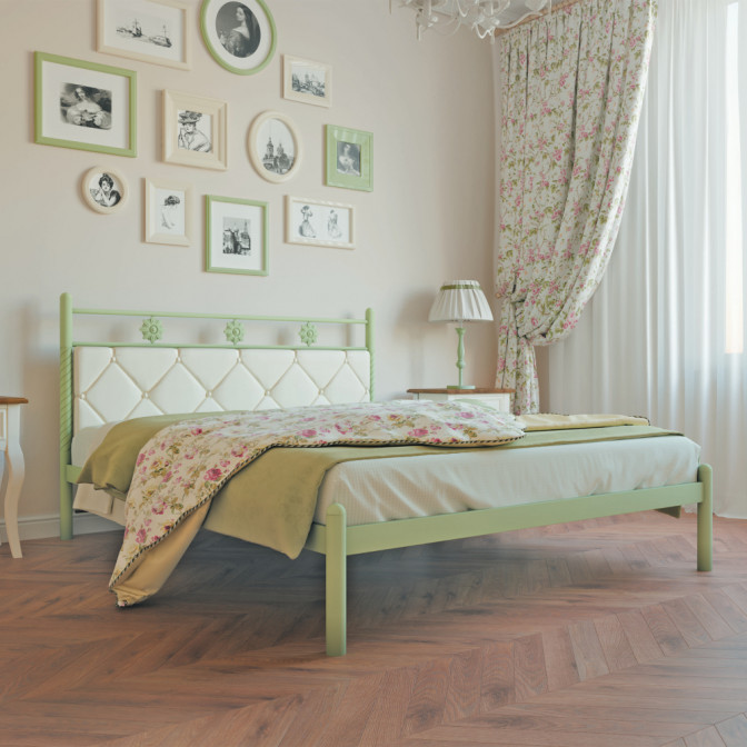 Металеве ліжко Белла з узголів'ям Метал-дизайн (120х190 см), фото 1
