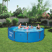 Семейный каркасный круглый бассейн Bestway 56406 (305х76 см) + подарок bs
