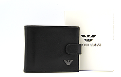 Гаманець чоловічий Шкіряний Armani в подарунковому пакованні
