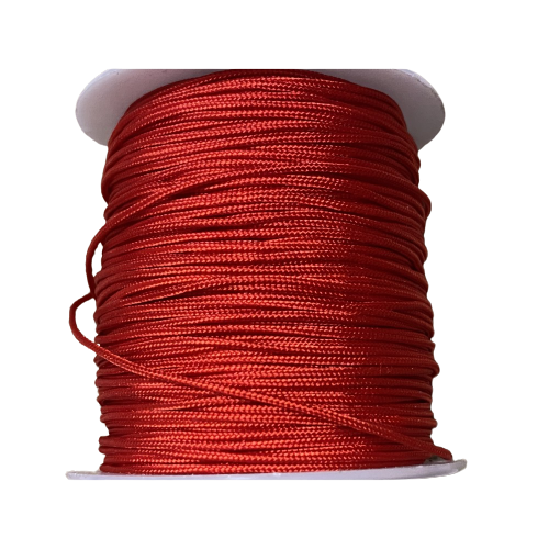 Шнур на метраж Finding Шнур поліестер Червоний 1 мм Для браслета підвіски кулона
