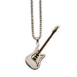 Кулон на шию чоловічий гітара Steel Rock Music Guitar колір Металік, підвіска на шию для музиканта (NS), фото 5