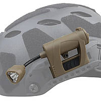 Тактический фонарик на шлем с креплением MPLS CHARGE TAN, фонарь на каску, фонарь к шлему FAST койот