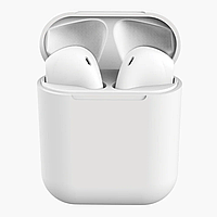 Беспроводные сенсорные белые наушники inPods 12 TWS і12 блютуз гарнитура как Airpods (без розничной упаковки)