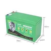 Аккумулятор для ИБП Voltronic 12 V 16A (150X65X94) литиевая с элементами Li-ion 18650 вес 1095 грамм + ЗУ