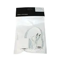 Переходник Voltronic HDMI (тато) - VGA (мама) 10cm + AUDIO Q250 White