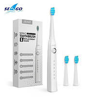 Зубна щітка Seago SG-958 звукова електрична та 3 змінні насадки, White Код:MS05