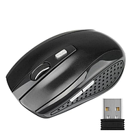 Игровая мышь 2.4G Беспроводная оптическая мышка с USB-приемником для ПК и ноутбука черная c ападтером Код:MS05