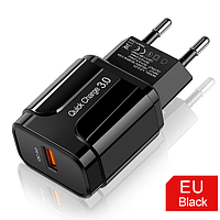 Зарядне мережеве QC3.0 3A 18W, зарядний блок, зарядка, зарядний блочок для телефону (iPhone, Android) Код:MS05