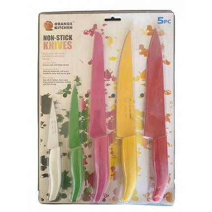Набір ножів із 5 штук Non-Stick knives, фото 1