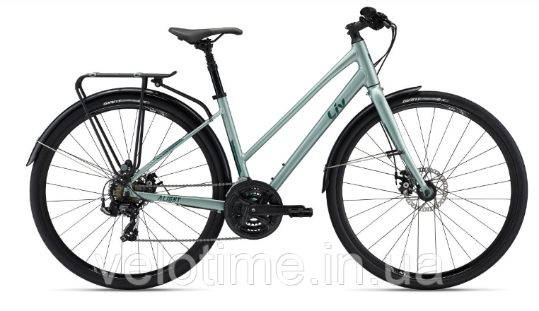 Giant Liv Alight 3 City Disc 28 2023 (S, сріблястий зелений), фото 1