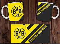 Чашка белая керамическая "ФК Боруссия Дортмунд" Borussia Dortmund BVB 09 ОСТ