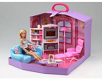Мебель для куклы в чемодане Гостиная Gloria 2014HB