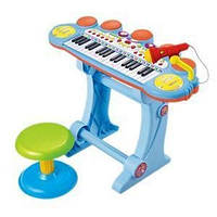 Пианино синтезатор со стульчиком BB45BD голубой