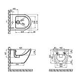 Біде підвісне Qtap Robin 495х370х325 Matt black QT1355046FMB, фото 2