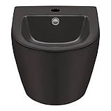 Біде підвісне Qtap Robin 495х370х325 Matt black QT1355046FMB, фото 3