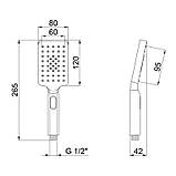 Лійка для ручного душу Qtap Rucni A121N3KCC, фото 2
