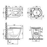 Унітаз підлоговий Qtap Swan безободковый з сидінням Soft-close QT16223178W, фото 2