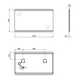 Дзеркало Qtap Tern 1200x700 з LED-підсвічуванням QT1778120870120W, фото 2