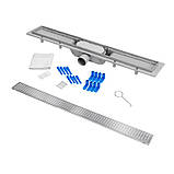 Трап Qtap Dry FB304-900 лінійний з сухим затвором і нержавіючої сіткою 900х73, фото 6